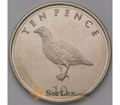 Монета Гибралтар 10 пенсов 2016 UC2 aUNC арт. 38042
