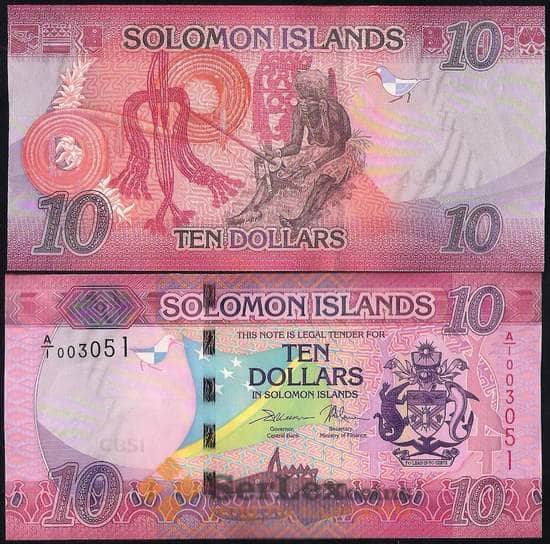 Соломоновы острова банкнота 10 долларов 2017 Р33 UNC арт. 13077