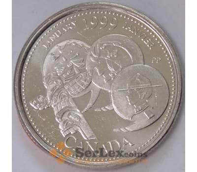 Монета Канада 25 центов 1999 КМ342 UNC Январь серия Миллениум (J05.19) арт. 17752