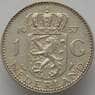Нидерланды 1 гульден 1957 КМ184 AU Серебро (J05.19) арт. 17366