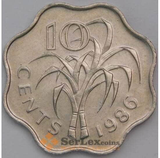 Свазиленд 10 центов 1986 КМ41 UNC арт. 38965
