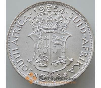 Монета Южная Африка ЮАР 2 1/2 шиллинга 1954 КМ51 BU Серебро арт. 14657