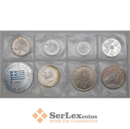 Греция Набор 10 , 50 лепта 1, 2, 5, 10, 20 драхм 1965 Proof арт. 25042