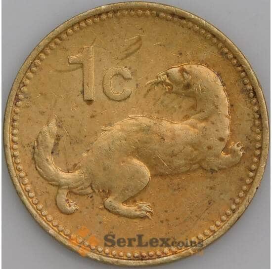 Мальта монета 1 цент 1998 КМ93 AU арт. 45247