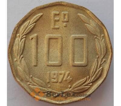 Монета Чили 100 эскудо 1972 КМ202 UNC (J05.19) арт. 17029