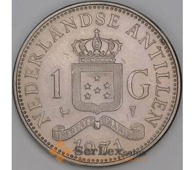 Нидерландские Антиллы 1 гульден 1971 КМ12 AU арт. 44729