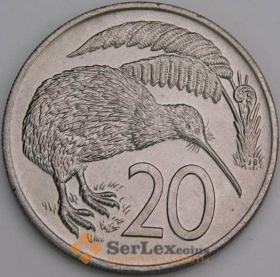 Новая Зеландия монета 20 центов 1976 КМ36 UNC арт. 46532