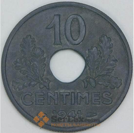 Франция 10 сантимов 1941 КМ898 XF арт. 57047