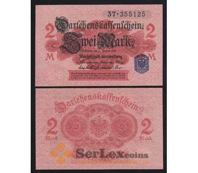 Германия 2 марки 1914 Р55 UNC синяя печать арт. 53983
