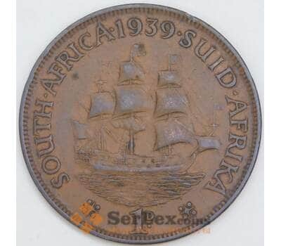 Южная Африка ЮАР 1 пенни 1939 КМ25 VF арт. 57074