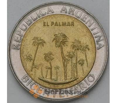Монета Аргентина 1 песо 2010 КМ156 aUNC парк Эль-Палмар арт. 38567