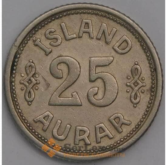 Исландия монета 25 эйре 1940 КМ2 XF арт. 42017