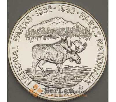 Монета Канада 1 доллар 1985 КМ143 BU Серебро (n17.19) арт. 21644