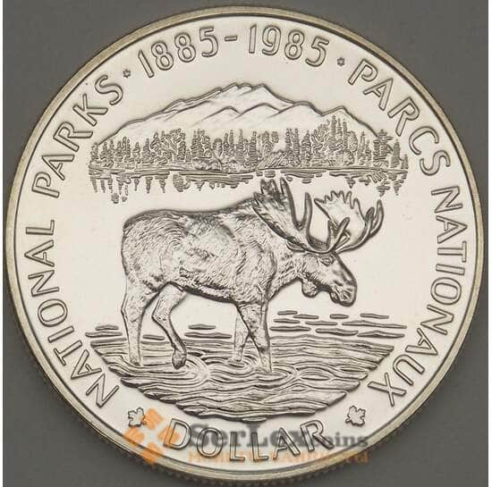 Канада 1 доллар 1985 КМ143 BU Серебро (n17.19) арт. 21644
