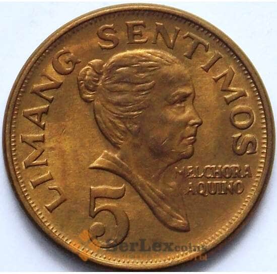 Филиппины 5 сантимов 1968 КМ197 aUNC (J05.19) арт. 16926