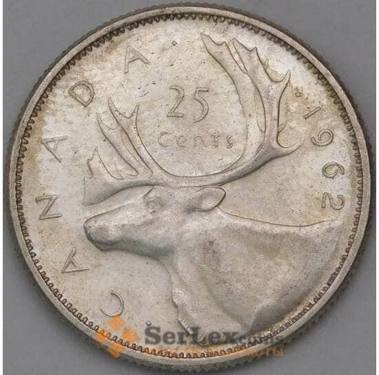 Канада 25 центов 1962 aUNC арт. 30741