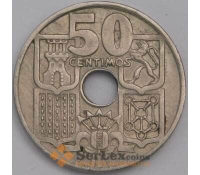Монета Испания 50 сентимо 1949 КМ777 XF арт. 39275