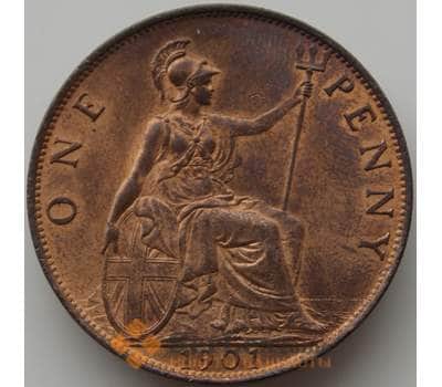 Монета Великобритания 1 пенни 1901 КМ790 aUNC арт. 12000