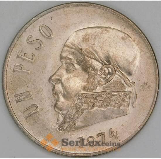 Мексика 1 песо 1974 КМ460 aUNC арт. 56366