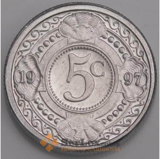 Нидерландские Антиллы монета 5 центов 1997 КМ33 UNC арт. 46191