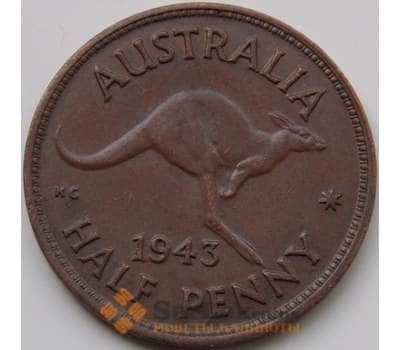 Монета Австралия 1/2 пенни 1939-1948 КМ41 XF арт. 7994
