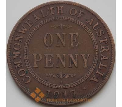 Монета Австралия 1 пенни 1917 КМ23 VF арт. 7995