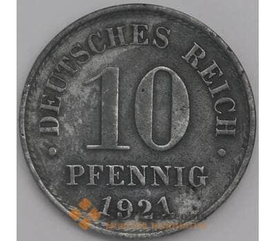 Монета Германия 10 пфеннигов 1921 КМ26 XF (J05.19) арт. 15039