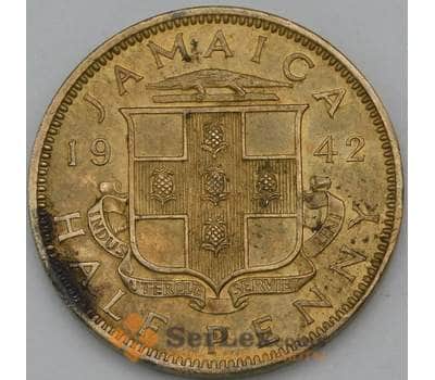 Монета Ямайка 1/2 пенни 1942 КМ31 AU арт. 38520