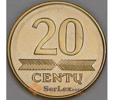 Литва 20 центов 2009 КМ107 UNC арт. 53342