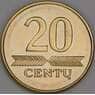 Литва 20 центов 2009 КМ107 UNC арт. 53342