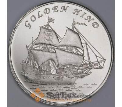 Гилберта острова (Кирибати) 1 доллар 2015 Корабль Golden Hind Золотая Лань арт. 54985