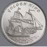 Гилберта острова (Кирибати) 1 доллар 2015 Корабль Golden Hind Золотая Лань арт. 54985
