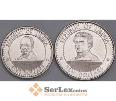 Либерия набор монет 5 и 10 долларов 2022 UNC арт. 43701