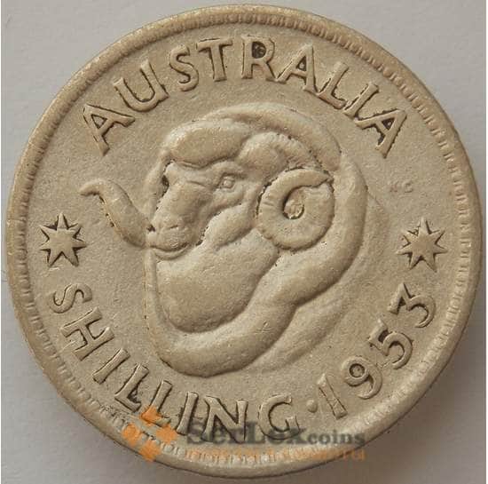 Австралия 1 шиллинг 1953 КМ53 VF Серебро Елизавета II (J05.19) арт. 17281