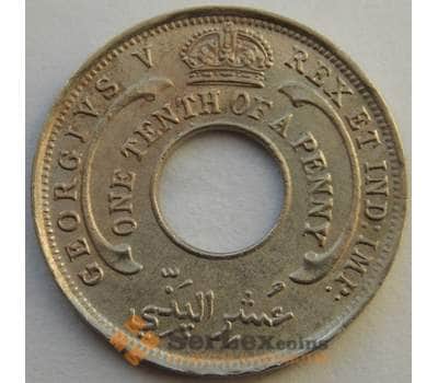 Монета Британская Западная Африка 1/10 пенни 1928 КМ7 VF арт. 9191