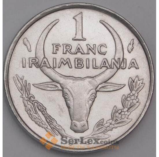 Мадагаскар монета 1 франк 1977 КМ8 UNC  арт. 44715