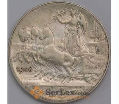 Италия 2 лиры 1908 КМ46 XF арт. 41686