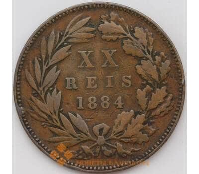 Монета Португалия 20 рейс 1884 КМ527  арт. 29245