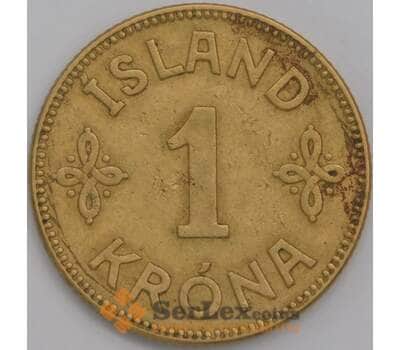 Исландия монета 1 крона 1940 КМ3 XF арт. 42010