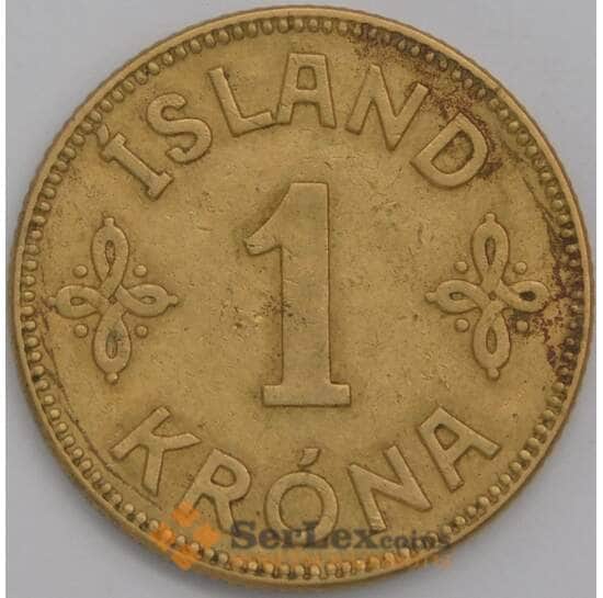 Исландия монета 1 крона 1940 КМ3 XF арт. 42010