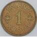 Исландия монета 1 крона 1940 КМ3 XF арт. 42010