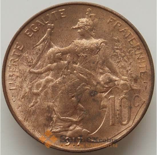 Франция монета 10 сантимов 1917 КМ843 aUNC арт. 12872