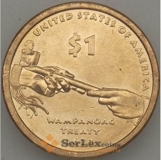 США 1 доллар 2011 Сакагавея - Трубка Мира D арт. 18969