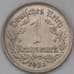 Монета Германия 1 рейхсмарка 1934 G КМ78 XF арт. 28193