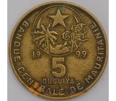 Мавритания монета 5 угий 1999 КМ3 ХF арт. 44775