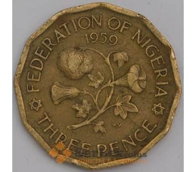 Монета Нигерия 3 пенса 1959 КМ3 VF арт. 37132