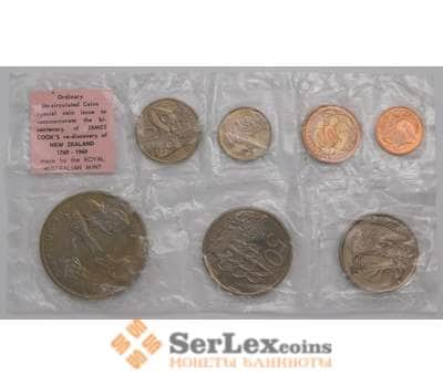 Монета Новая Зеландия набор монет 1 2 5 10 20 50 центов 1 доллар (7 шт.) 1969 BU  арт. 40067