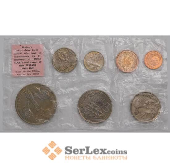 Новая Зеландия набор монет 1 2 5 10 20 50 центов 1 доллар (7 шт.) 1969 BU  арт. 40067