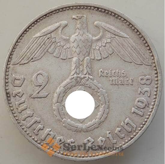 Германия 2 рейхсмарки 1938 E КМ93 XF арт. 14404
