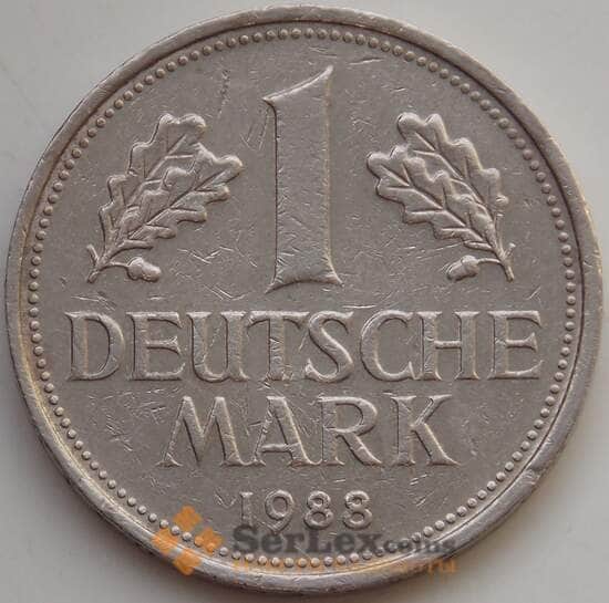 Германия 1 марка 1988 F КМ110 XF арт. 13464